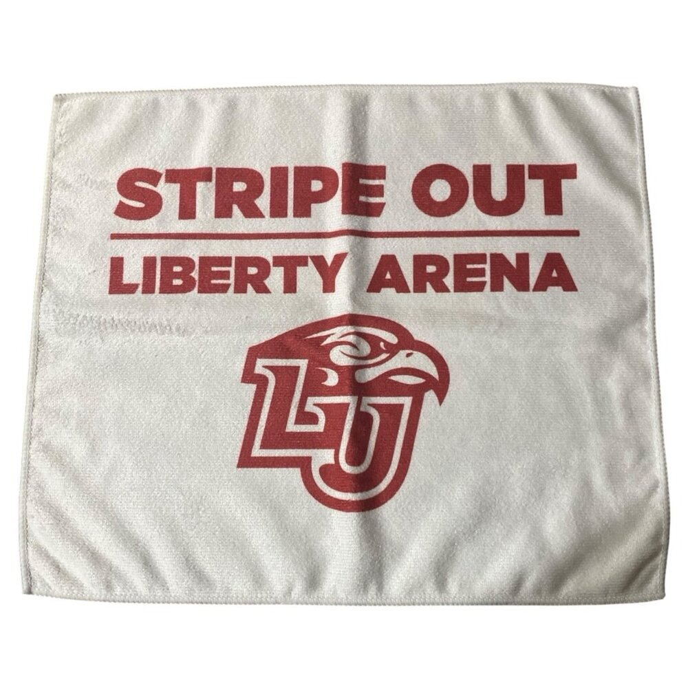 Liberty Flames White Rally Towel 15x18 Inches University Cotton BWM Global